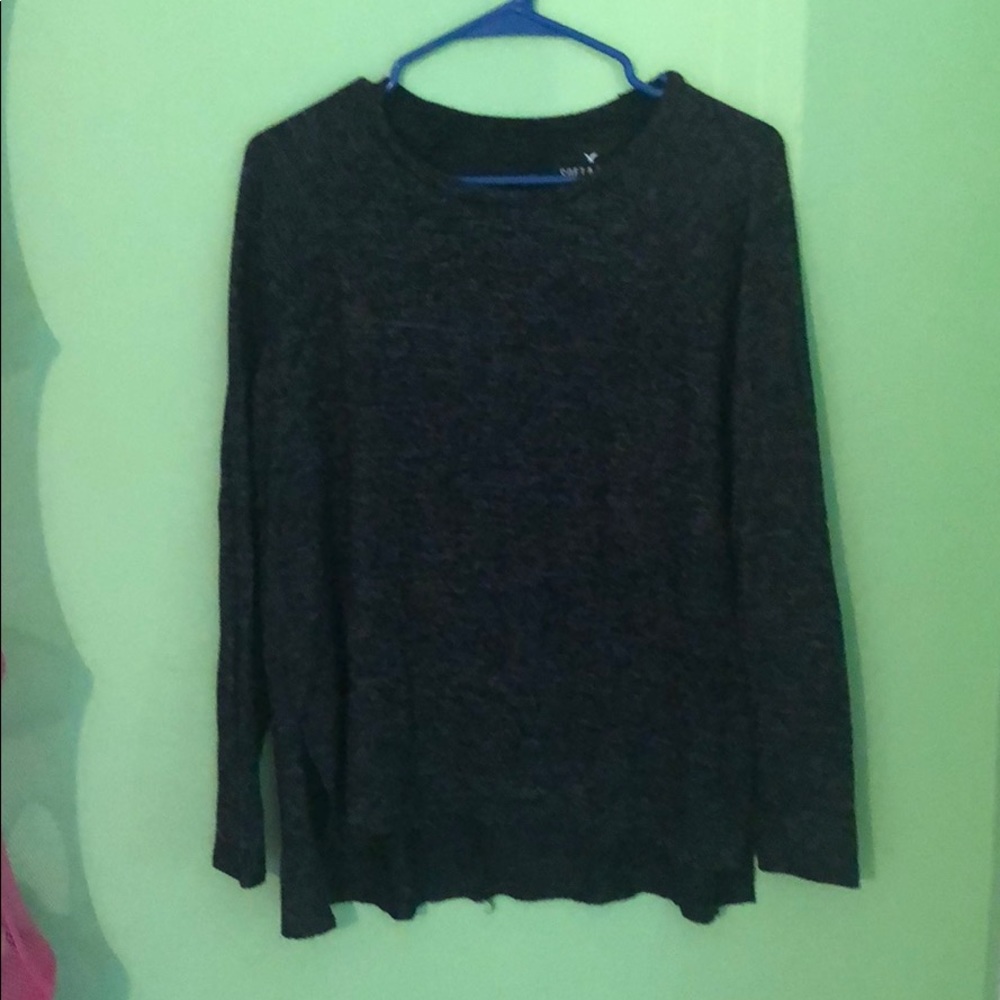 Black heathered sweater